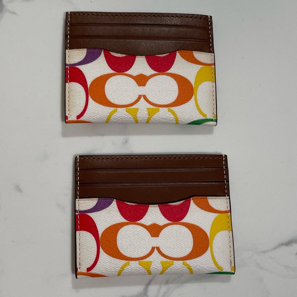 Coach card case in Rainbow PRIDE